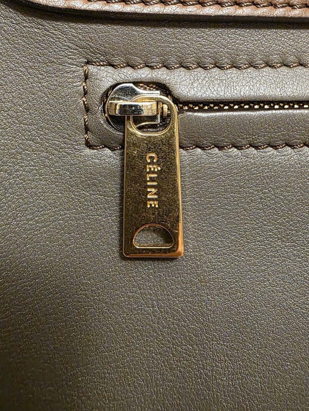 Celine | Tricolor Brown Leather And Rust Suede Medium Trapeze Bag - Picture 6 of 16